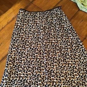 Talbots Long Animal Print Skirt